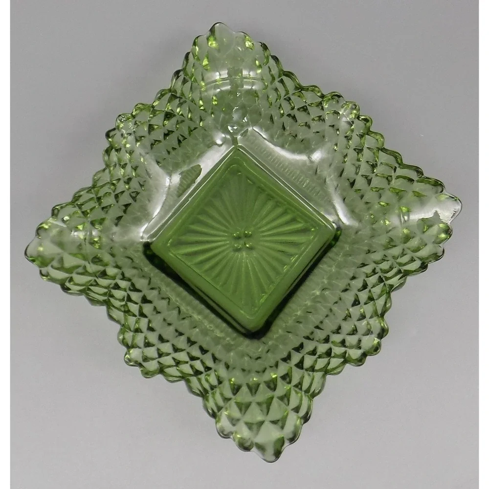 Green Traditions Federal Glass Co Candy Dish 4